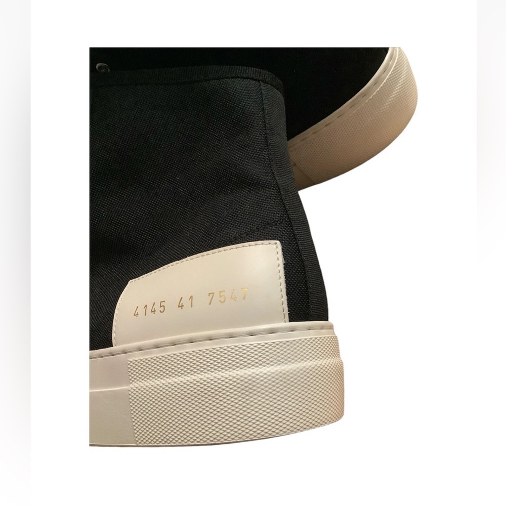 Woman By Common Projects Black Canvas High Top Sneakers Sz. 41 Style 414… - Picture 3 of 12